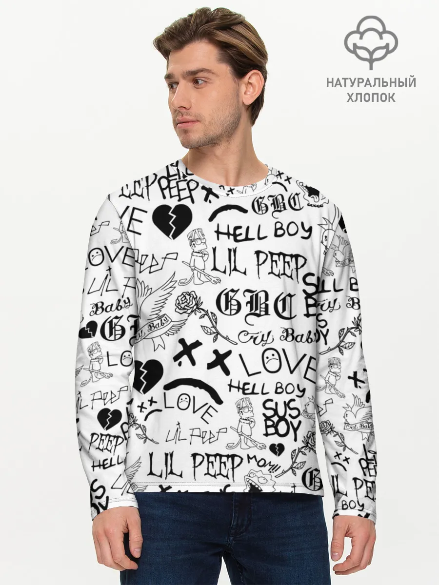 Мужской лонгслив базовый / LIL PEEP | ЛИЛ ПИП LOGOBOMBING