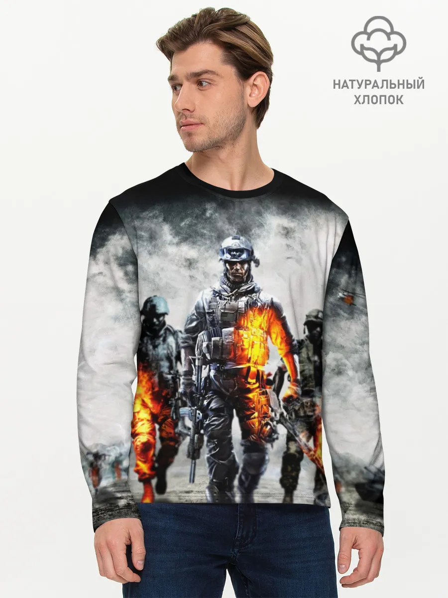 Мужской лонгслив базовый / Battlefield | Батлфилд