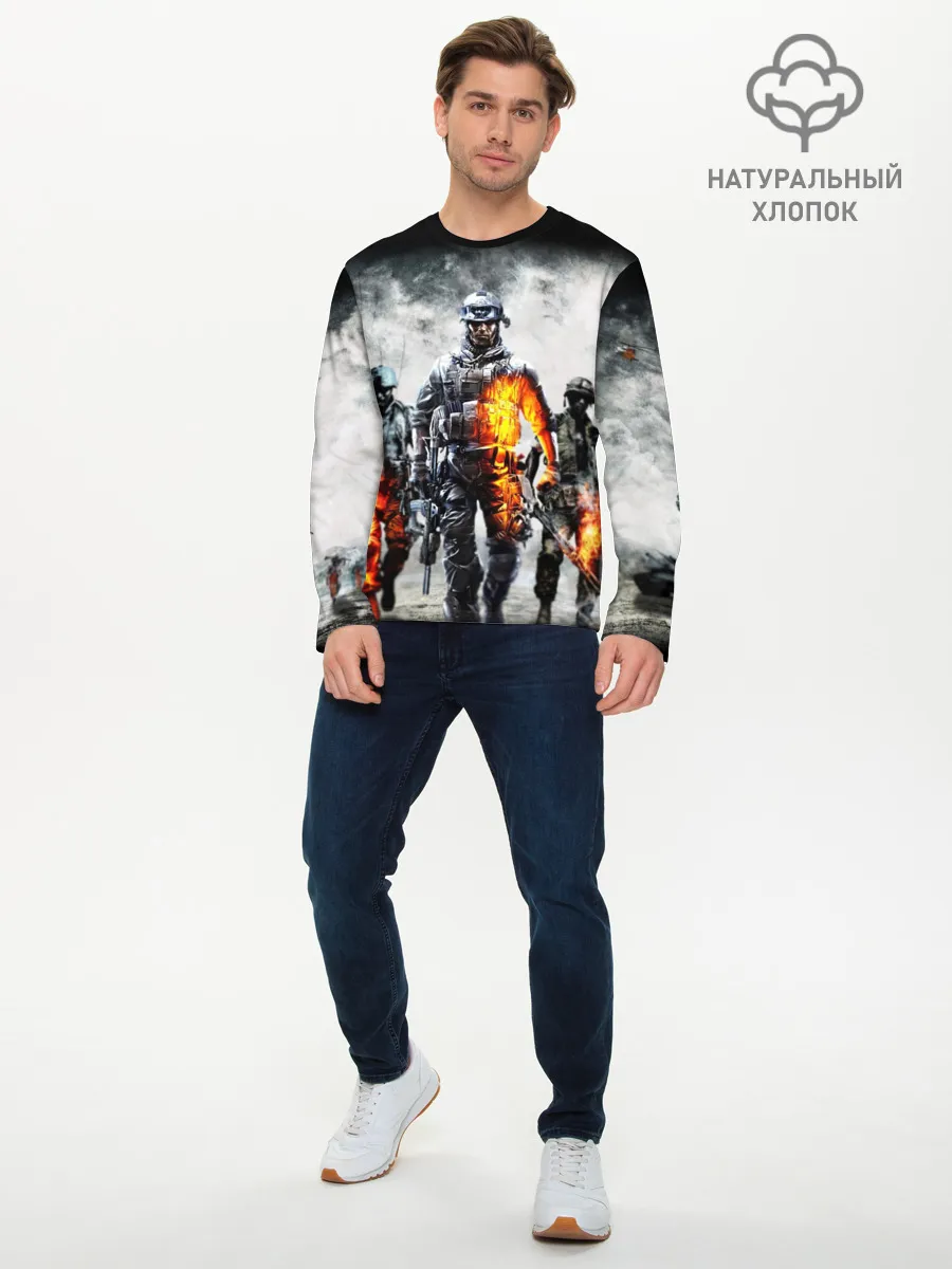 Мужской лонгслив базовый / Battlefield | Батлфилд