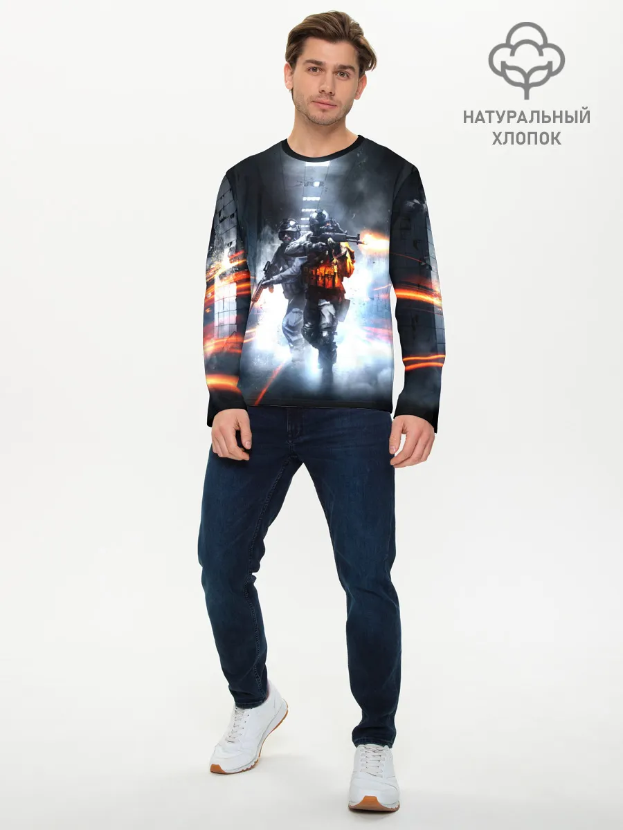 Мужской лонгслив базовый / Battlefield