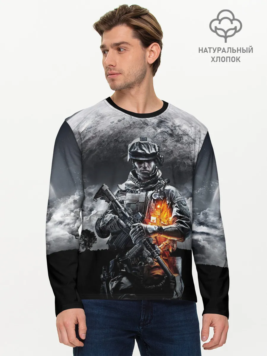 Мужской лонгслив базовый / Battlefield
