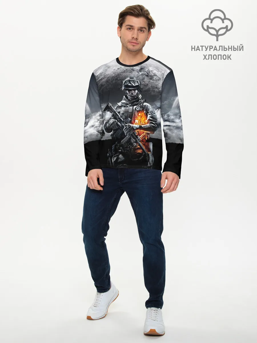 Мужской лонгслив базовый / Battlefield
