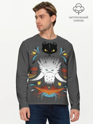Мужской лонгслив базовый / Как приручить дракона