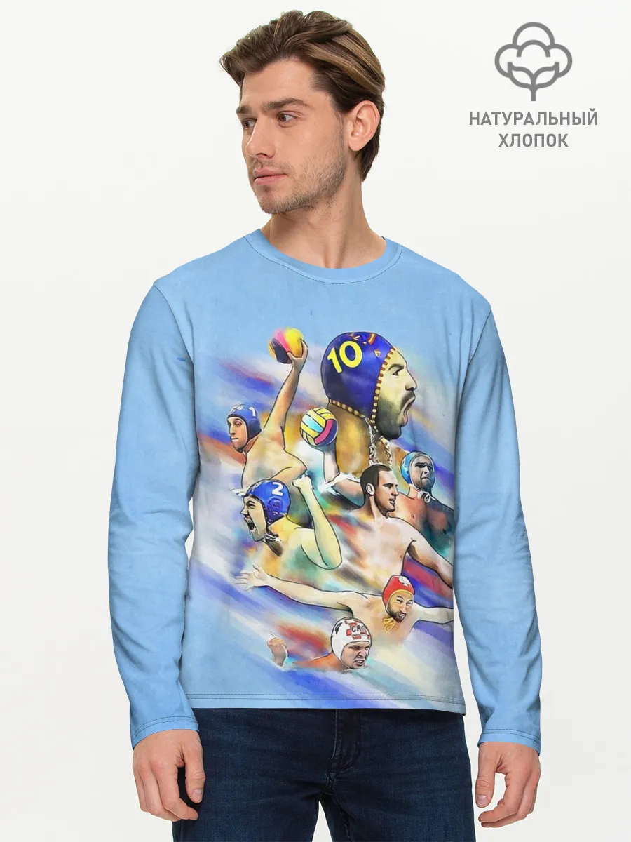Мужской лонгслив базовый / Water polo players