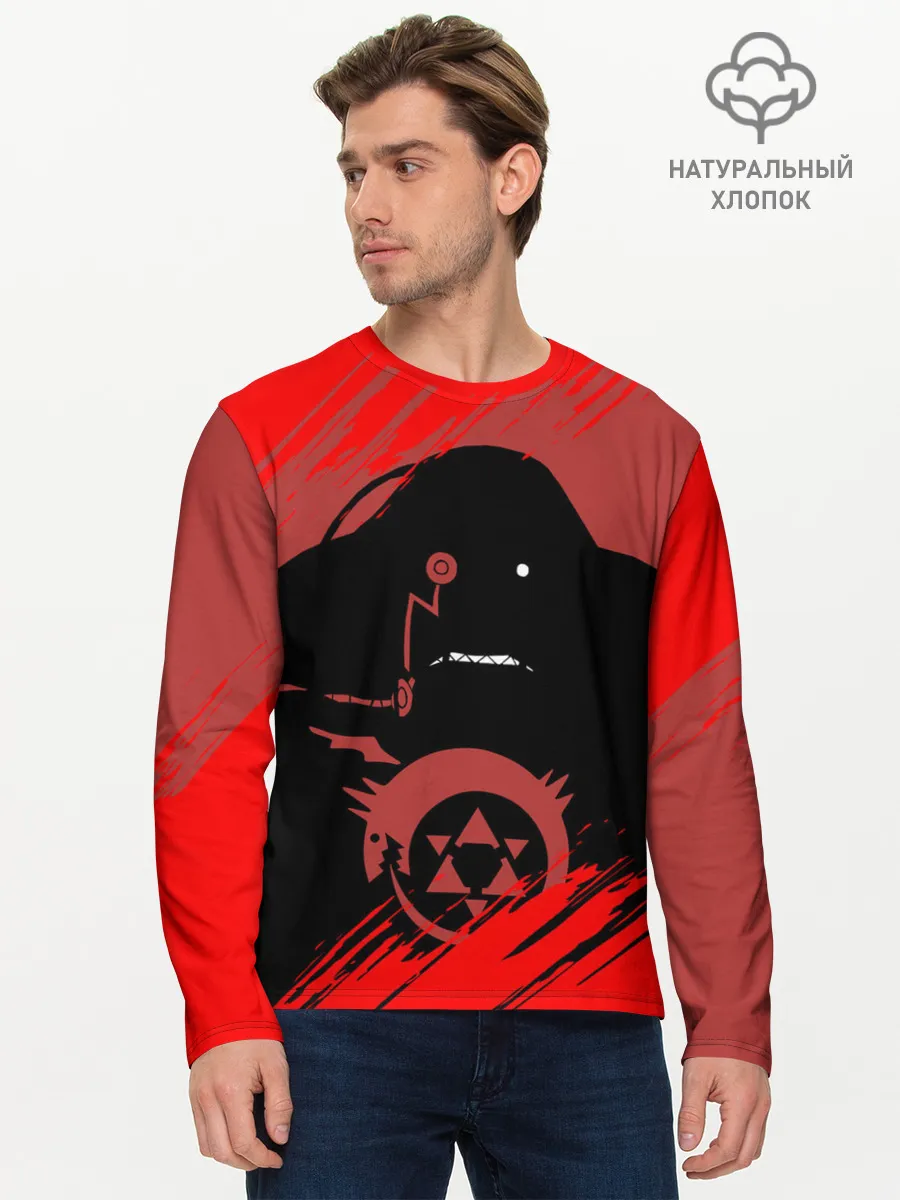 Мужской лонгслив базовый / Стальной алхимик | Обжорство