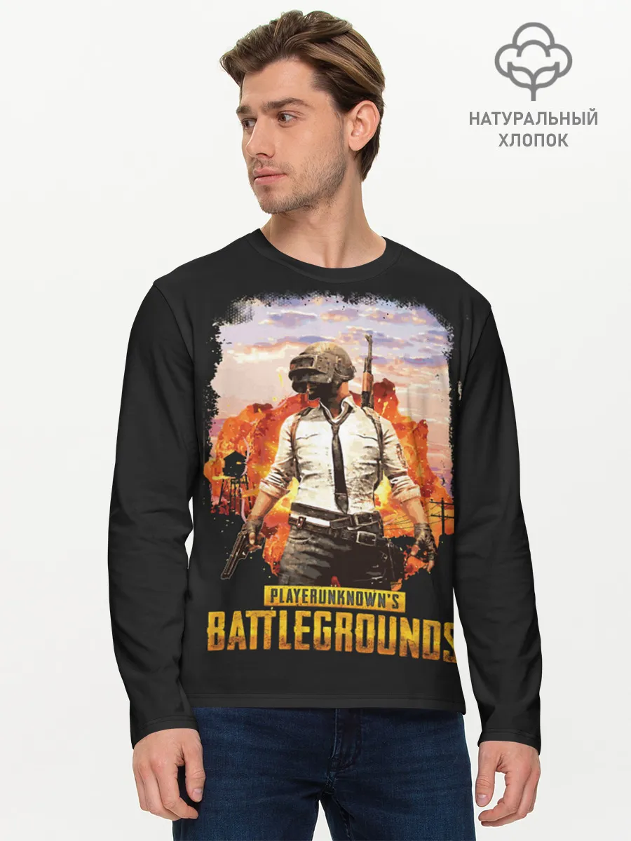Мужской лонгслив базовый / PUBG