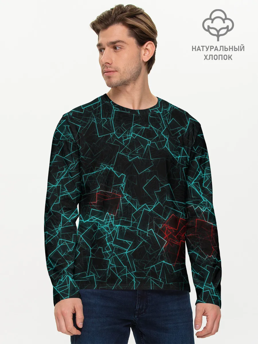 Мужской лонгслив базовый / текстура
