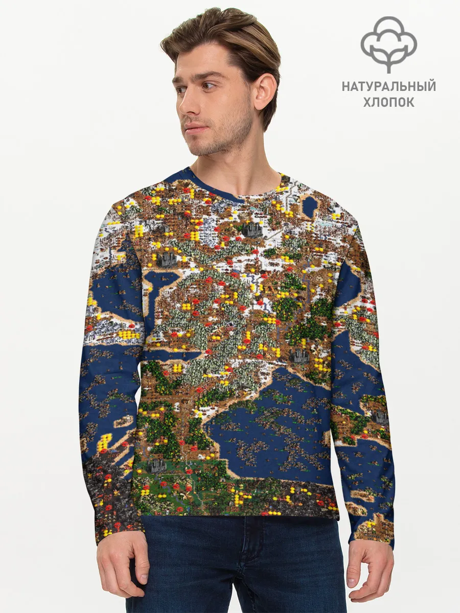 Мужской лонгслив базовый / Герои 3 Карта