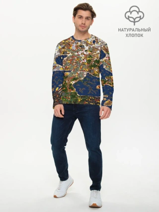 Мужской лонгслив базовый / Герои 3 Карта