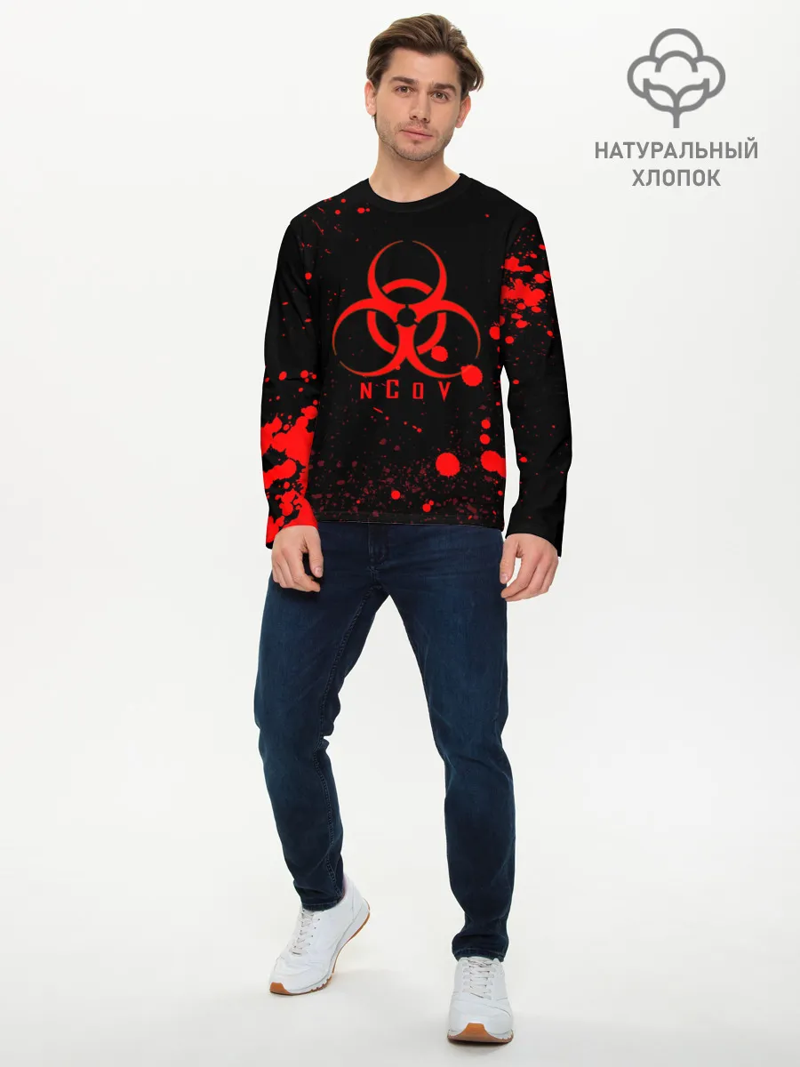 Мужской лонгслив базовый / nCoV | Коронавирус