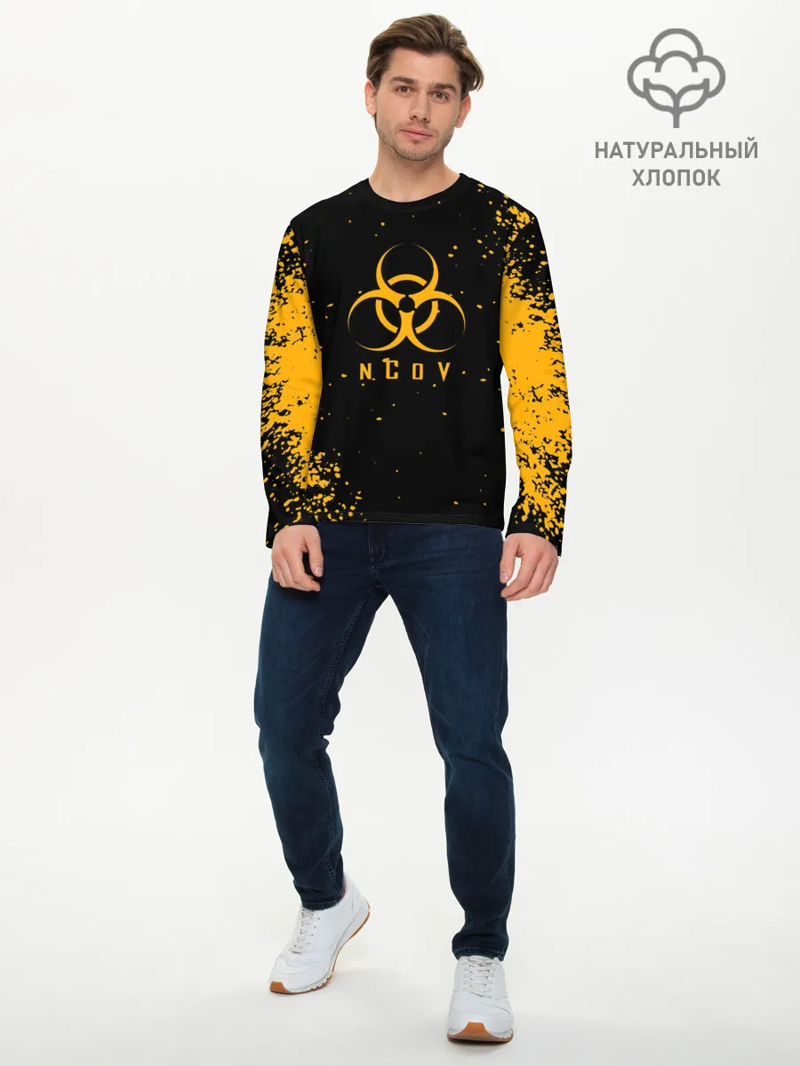Мужской лонгслив базовый / КОРОНАВИРУС | nCoV