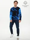 Мужской лонгслив базовый / BLUE FIRE FLAME