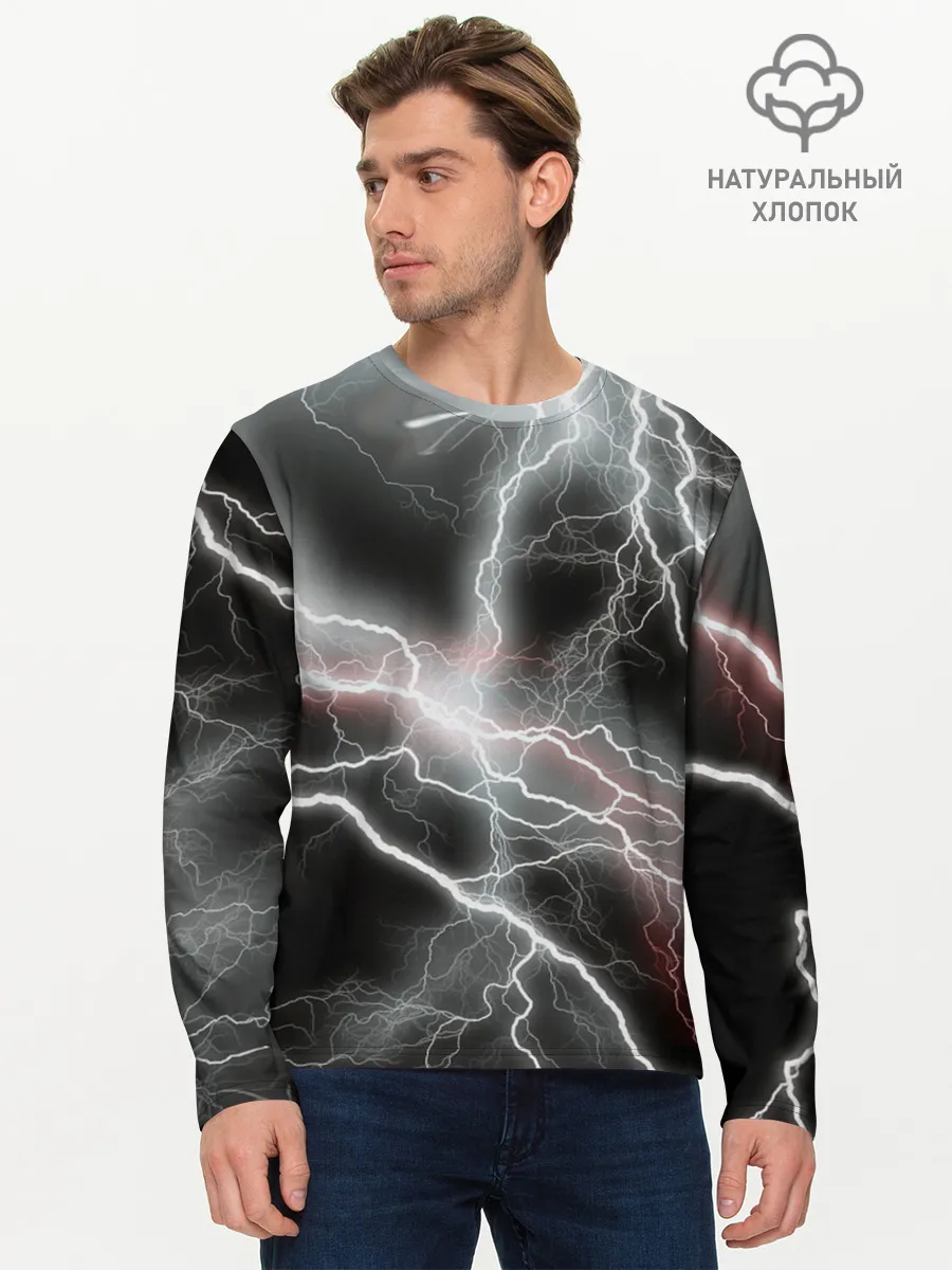 Мужской лонгслив базовый / молния