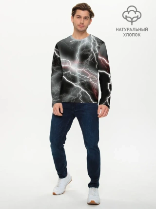 Мужской лонгслив базовый / молния