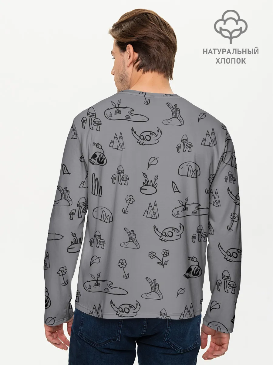 Мужской лонгслив базовый / лягушка-портал