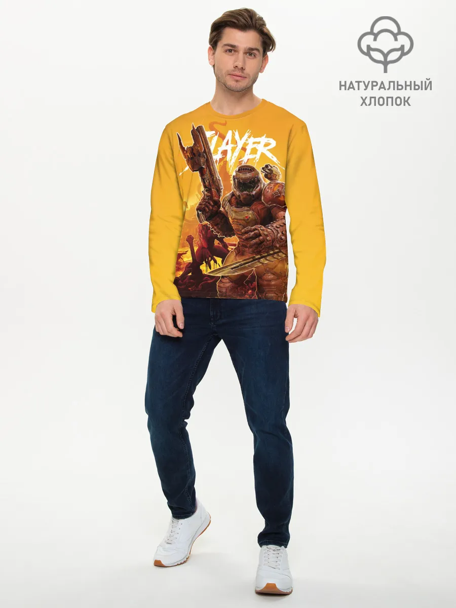 Мужской лонгслив базовый / Doom Slayer