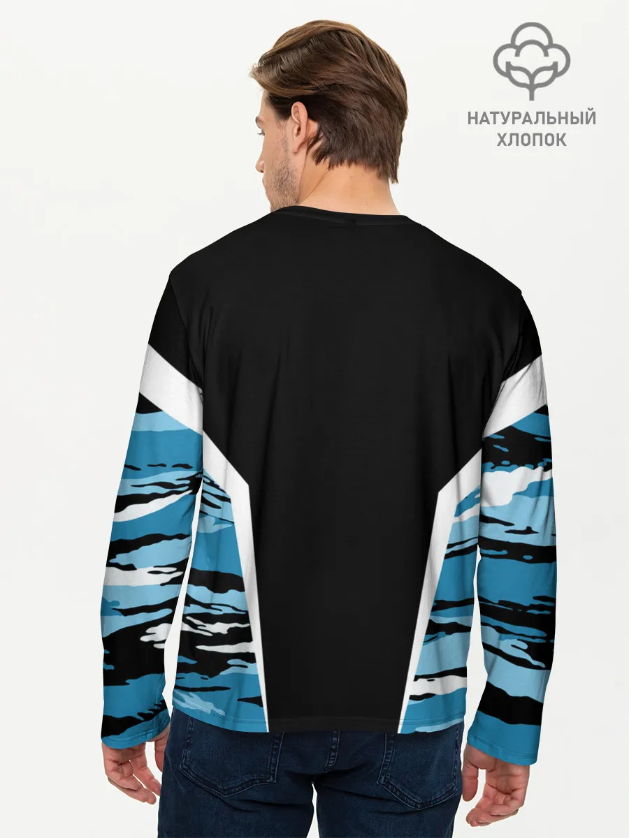 Мужской лонгслив базовый / Камуфляж ВДВ