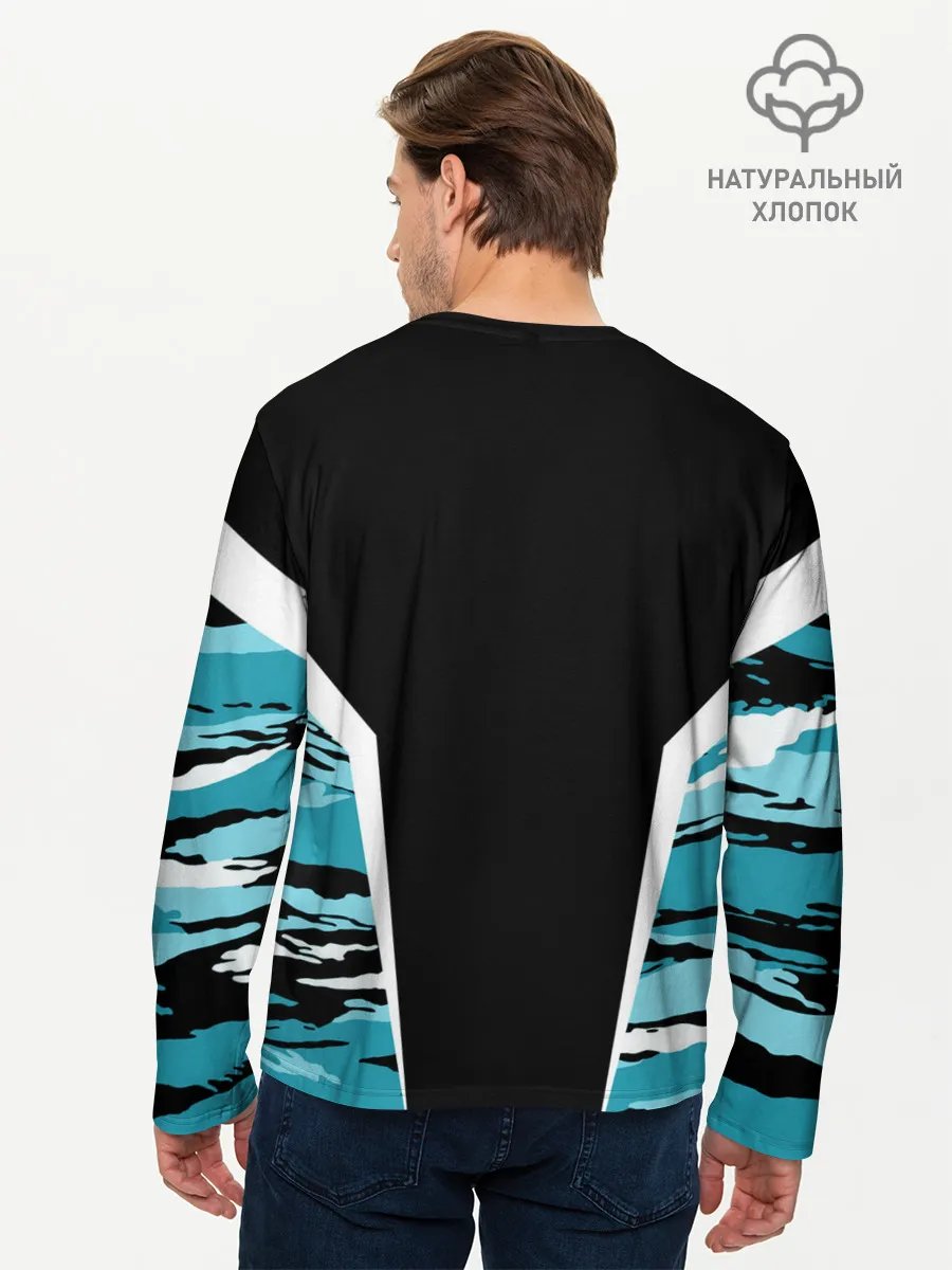 Мужской лонгслив базовый / ВВС России Камуфляж