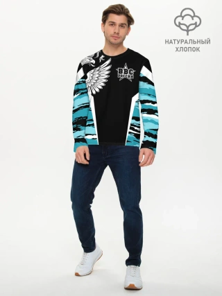 Мужской лонгслив базовый / ВВС России Камуфляж