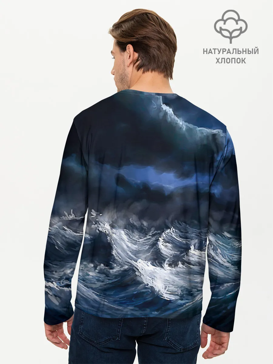 Мужской лонгслив базовый / Военно-морской флот