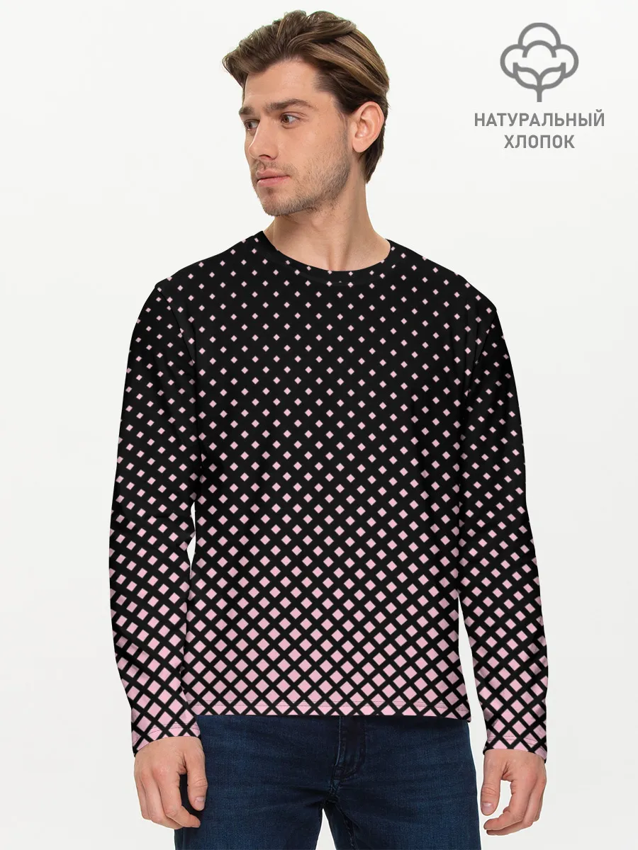 Мужской лонгслив базовый / Ромбы
