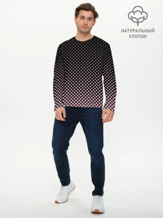 Мужской лонгслив базовый / Ромбы