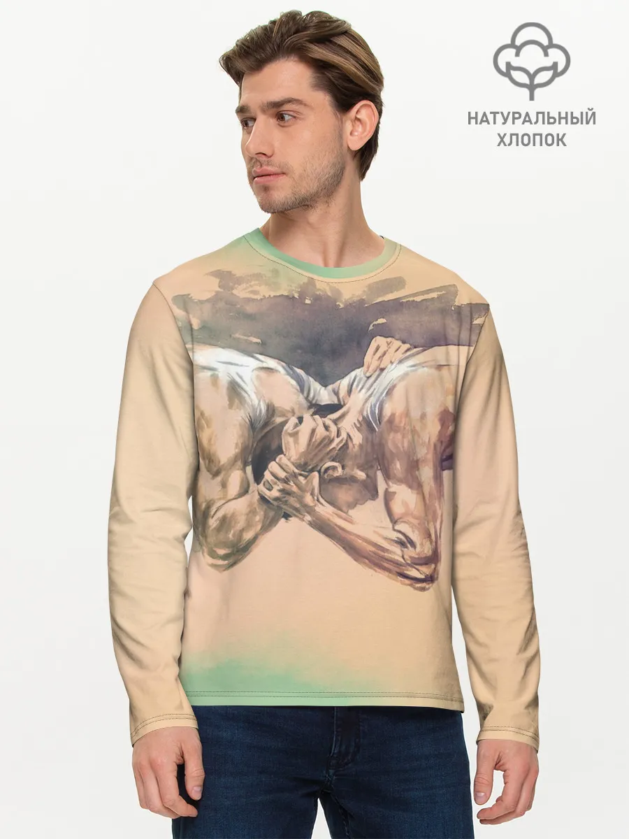 Мужской лонгслив базовый / Борьба