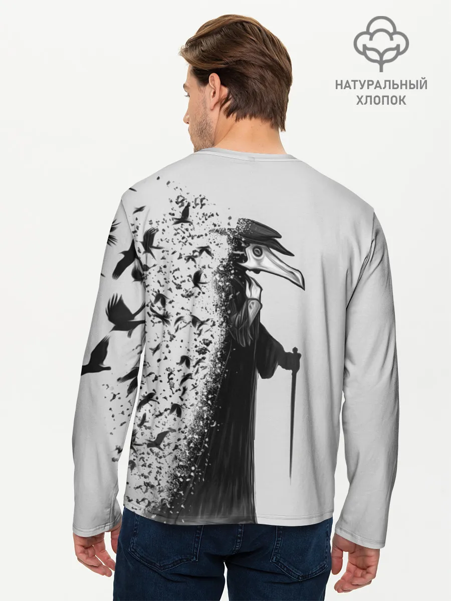 Мужской лонгслив базовый / Чумной доктор