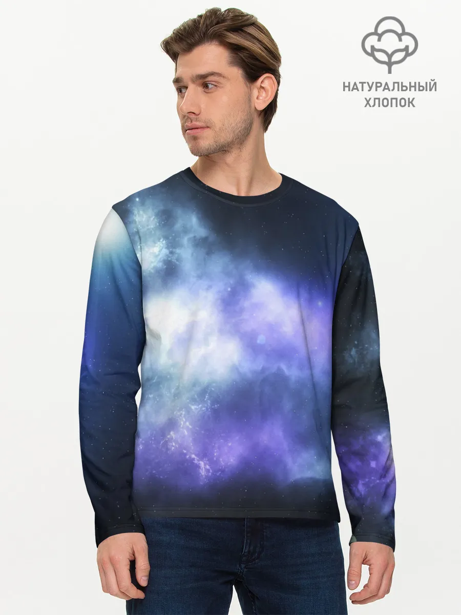 Мужской лонгслив базовый / ГОЛУБОЕ НЕБО