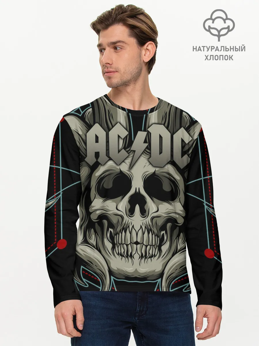 Мужской лонгслив базовый / AC/DC