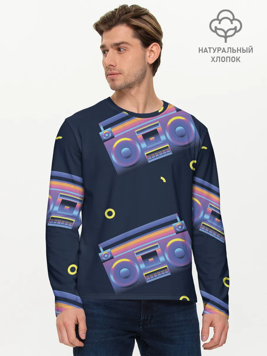 Мужской лонгслив базовый / Retro style