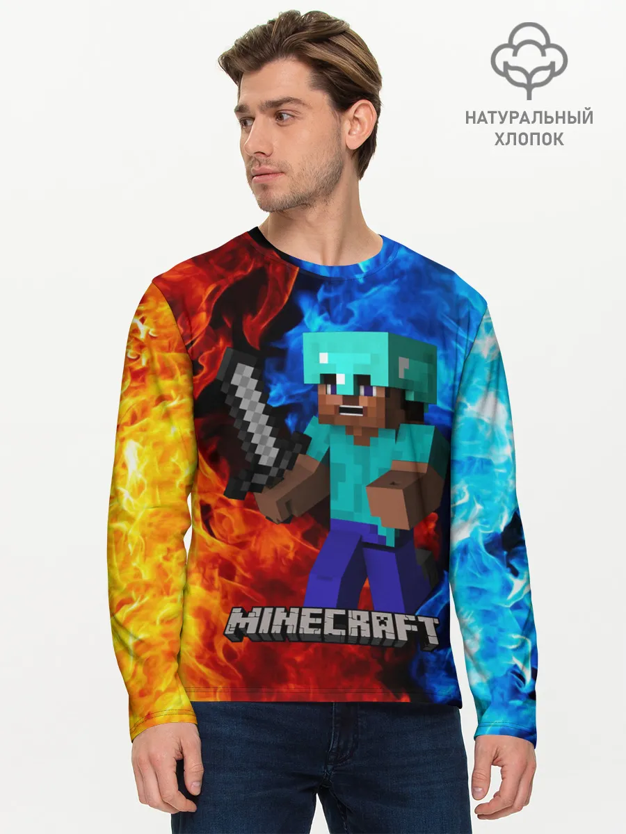 Мужской лонгслив базовый / MINECRAFT