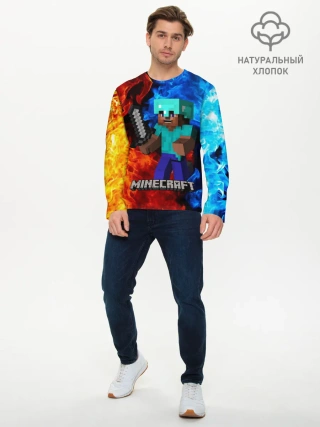Мужской лонгслив базовый / MINECRAFT