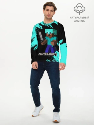 Мужской лонгслив базовый / MINECRAFT