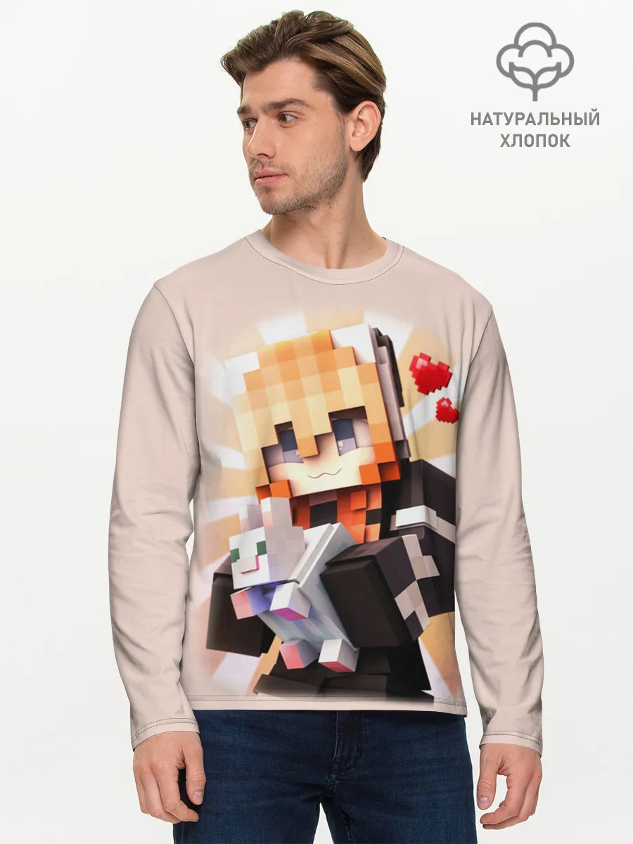 Мужской лонгслив базовый / MINECRAFT