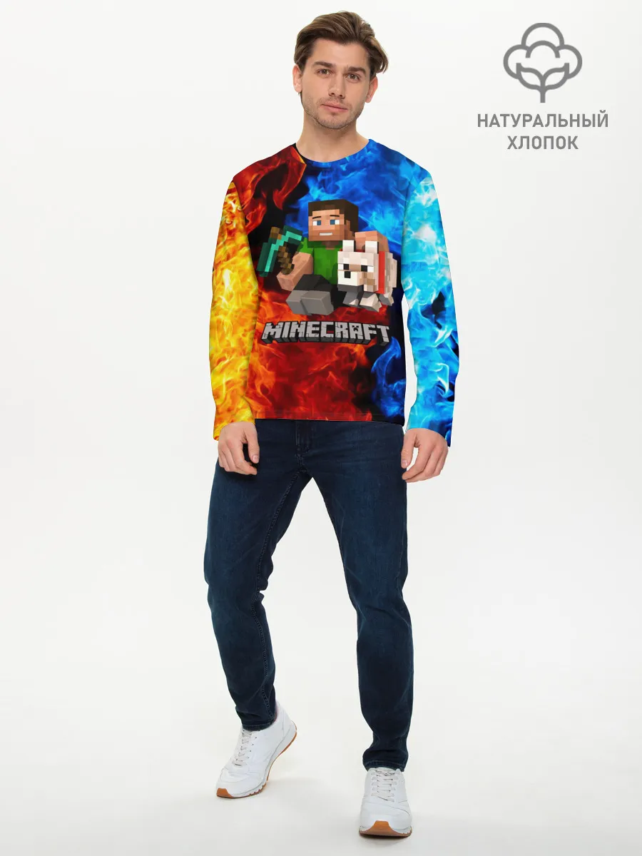 Мужской лонгслив базовый / MINECRAFT