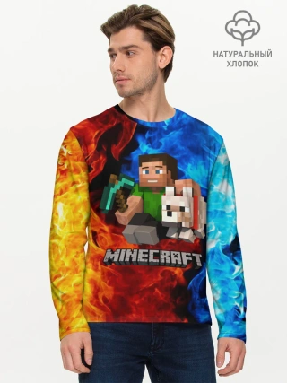Мужской лонгслив базовый / MINECRAFT