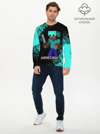Мужской лонгслив базовый / MINECRAFT