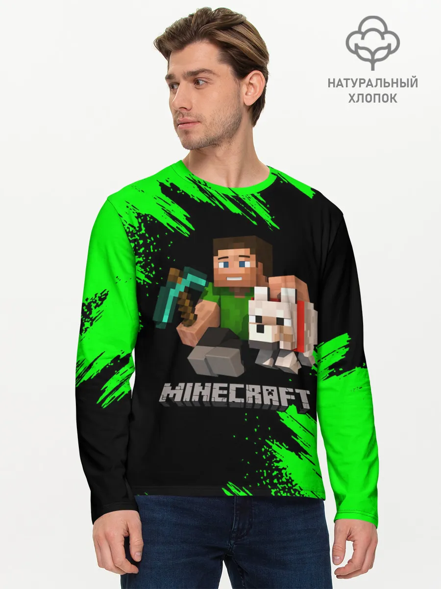 Мужской лонгслив базовый / MINECRAFT