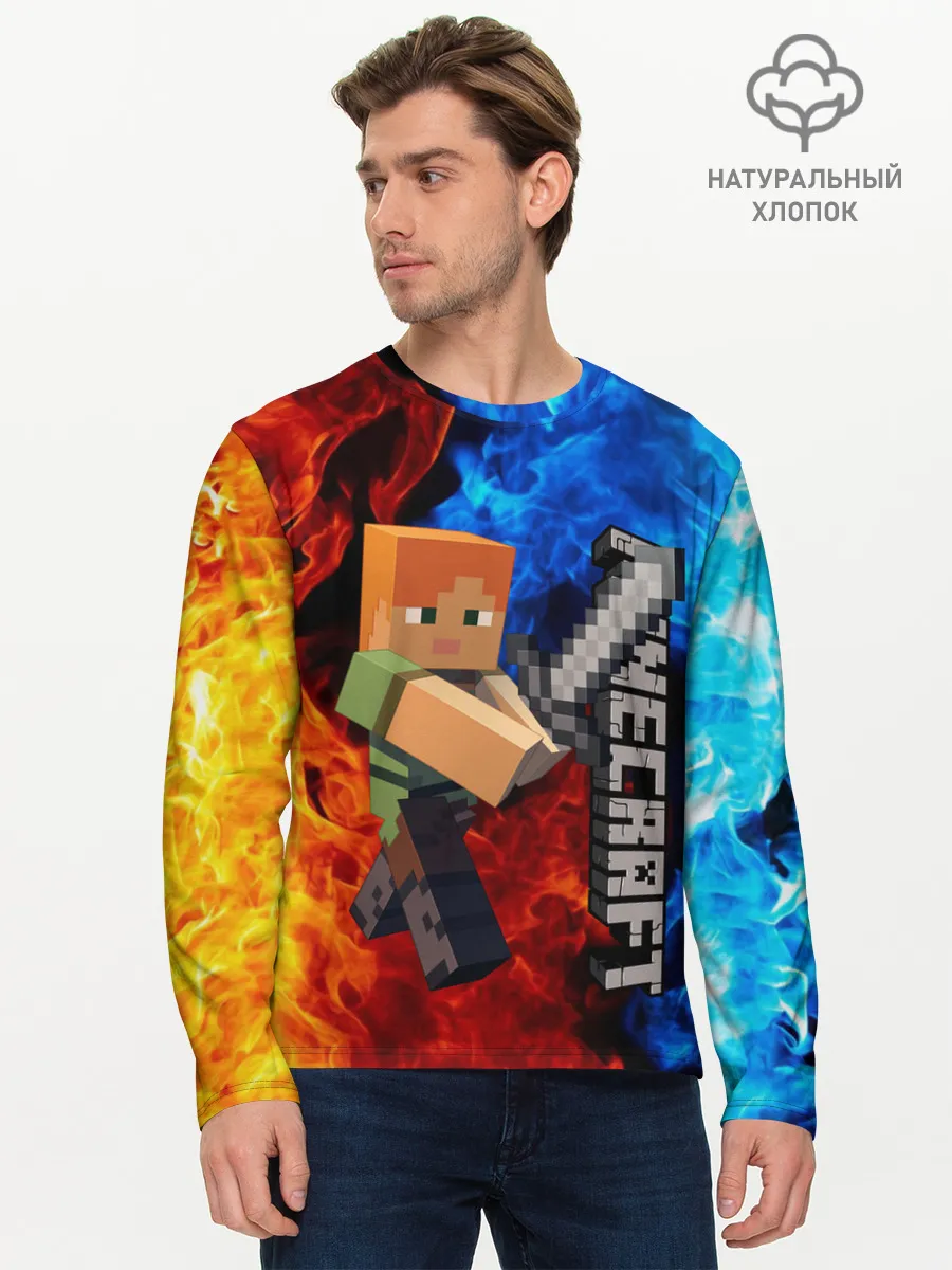 Мужской лонгслив базовый / MINECRAFT