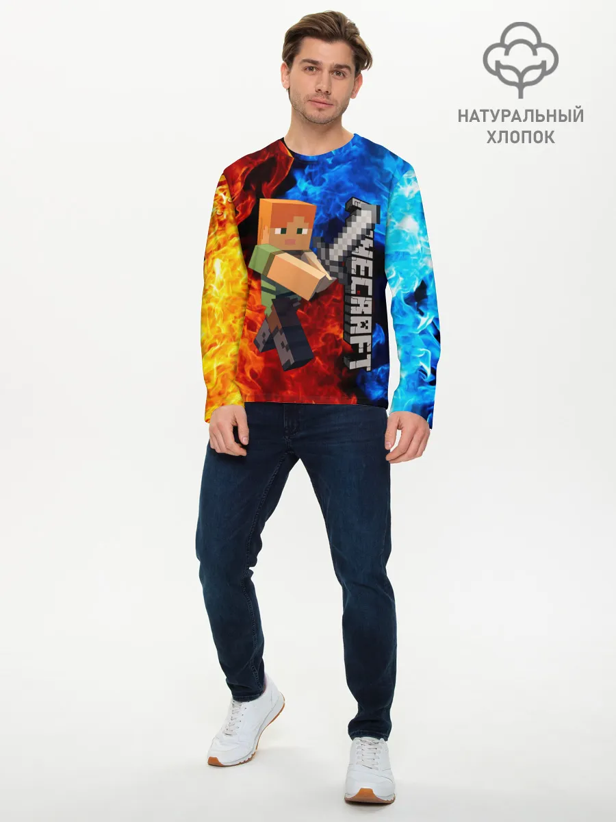 Мужской лонгслив базовый / MINECRAFT