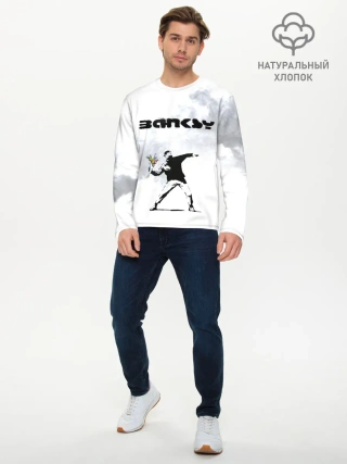 Мужской лонгслив базовый / Banksy