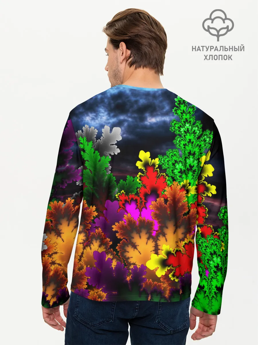 Мужской лонгслив базовый / КИСЛОТНАЯ АБСТРАКЦИЯ