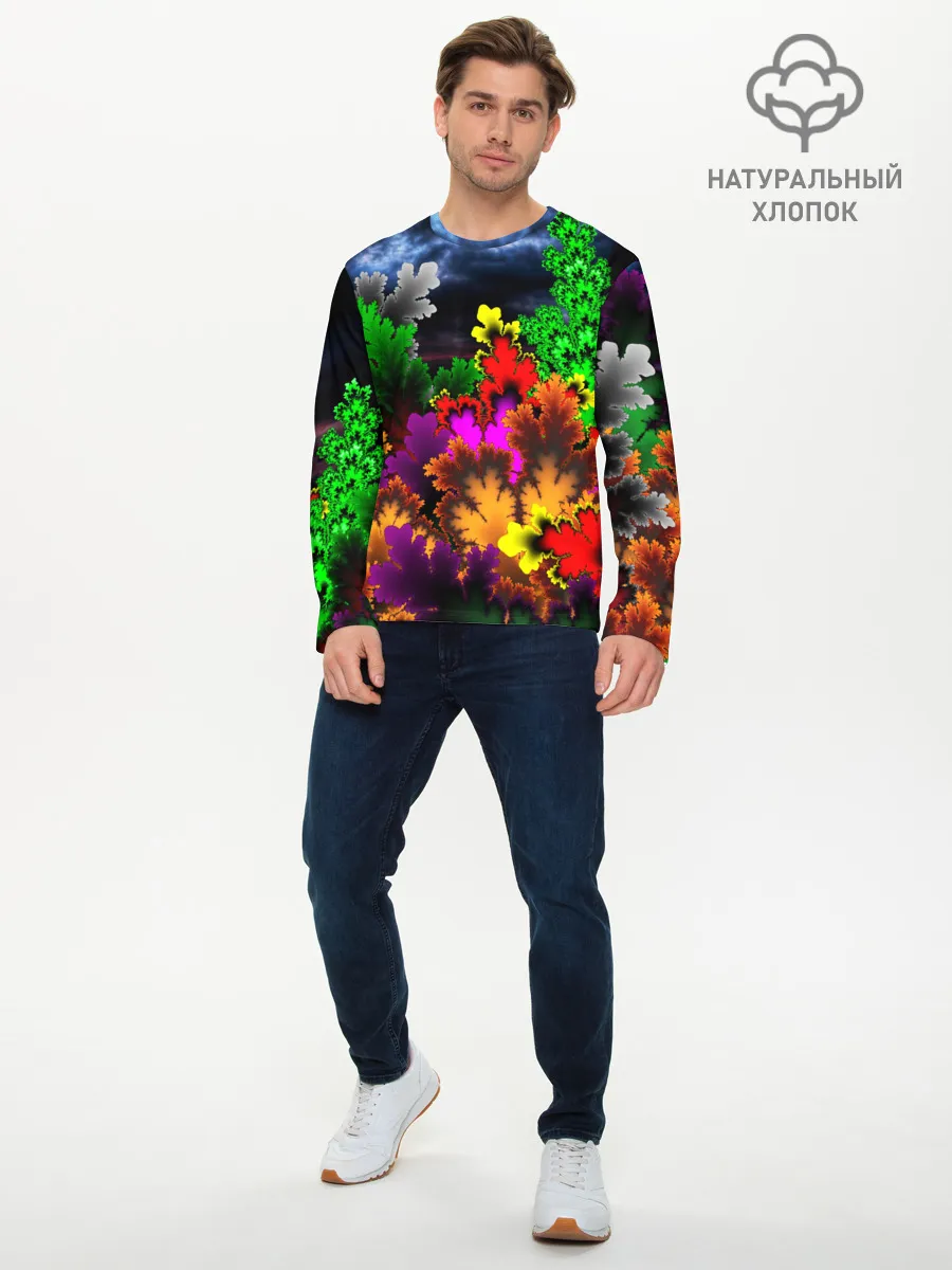 Мужской лонгслив базовый / КИСЛОТНАЯ АБСТРАКЦИЯ