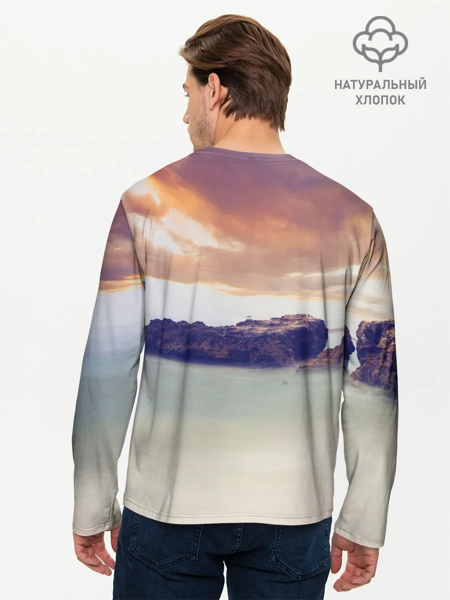 Мужской лонгслив базовый / Sea Sunset Horse