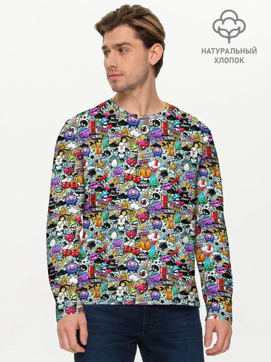 Мужской лонгслив базовый / Stickerboom