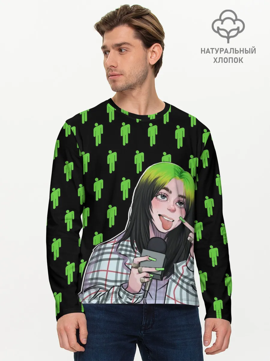 Мужской лонгслив базовый / Billie Eilish