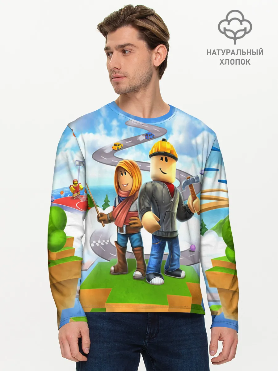 Мужской лонгслив базовый / ROBLOX