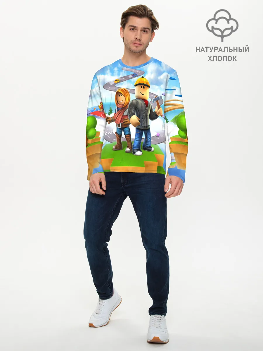 Мужской лонгслив базовый / ROBLOX
