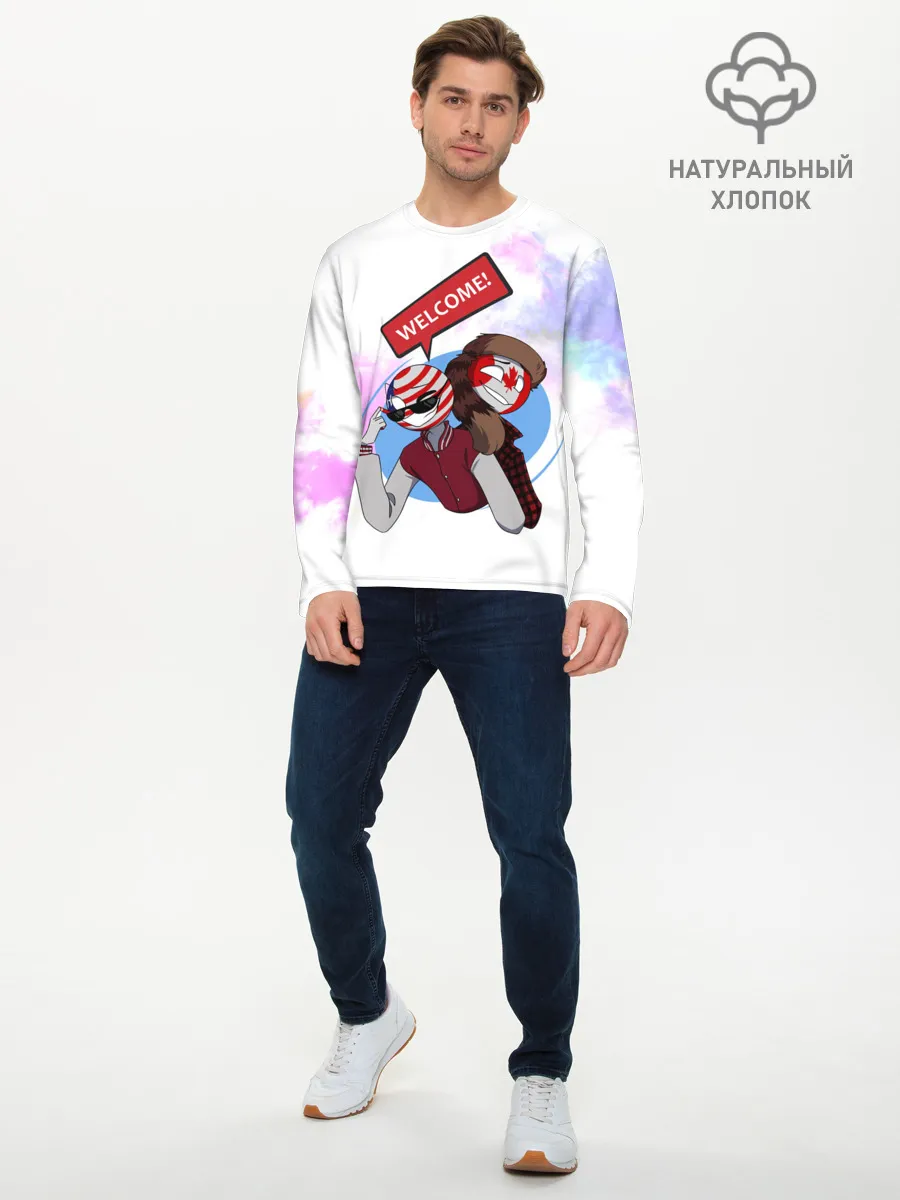 Мужской лонгслив базовый / Country Humans